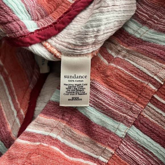 Sundance Women’s Gigi Striped Cotton Gauze Pants Size Medium Boho - Picture 7 of 8